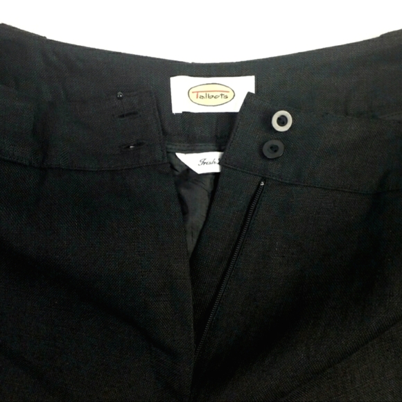 Vintage Talbots Black Irish Linen Straight Leg Lined Ankle Pants Womens Size 4 - Picture 12 of 14